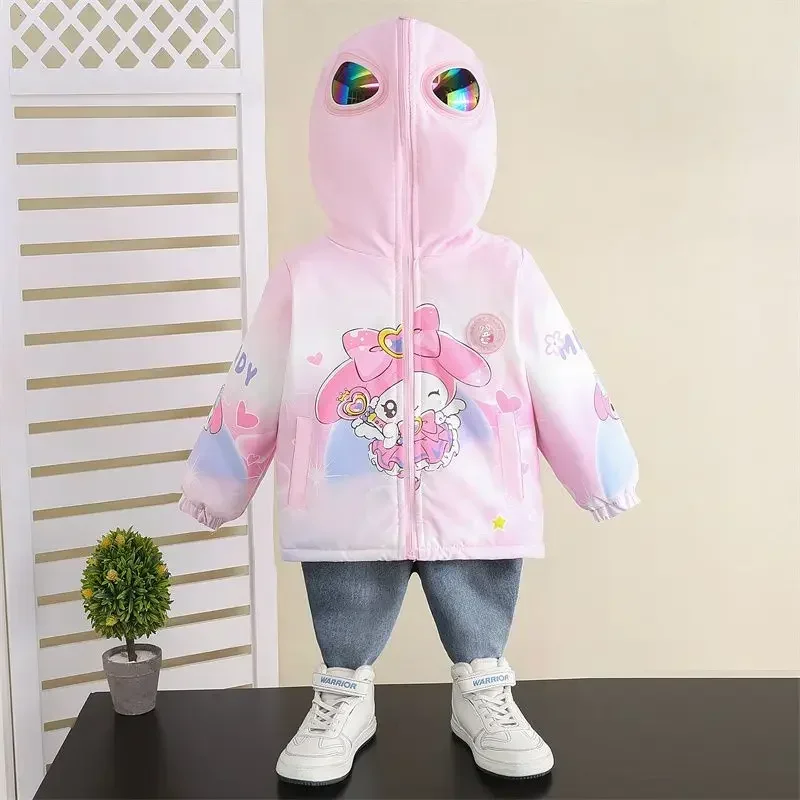 

Sweet My Melody Sanrio Ins Anime Kawaii Fashion Warm Coat Cute Cartoon Ins Fashion Long Sleeve Jacket Clothes Gifts for Kids