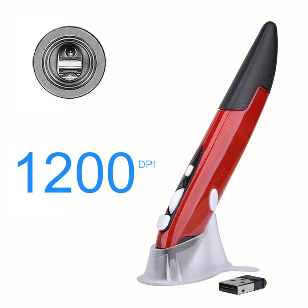 قلم لمس لاسلكي يميني ويسار ، قابل للتعديل ، 4 مفاتيح ، GHz ، قلم بصري USB للكمبيوتر اللوحي ، كمبيوتر محمول #4