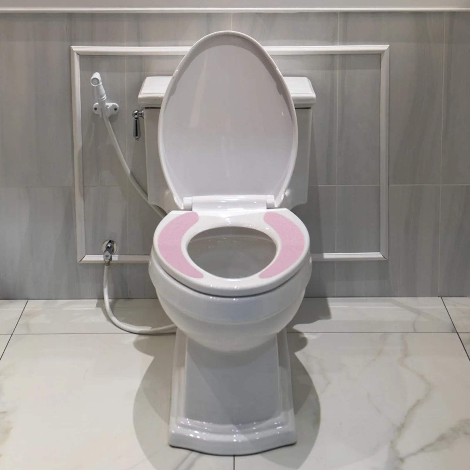 

8Pairs Toilet Seat Cushion Premium Fabric Washable Reusable Self-Adhesive Bathroom Toilet Pad Comfortable Year-Round Use