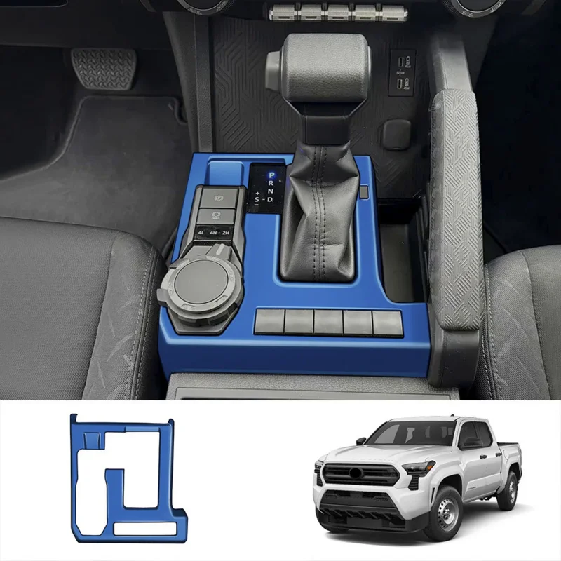 For Toyota Tacoma 2024 2025 ABS Blue interior Accessories Car Air Condition Outlet Console Gear Shift Head Window Lift Trim