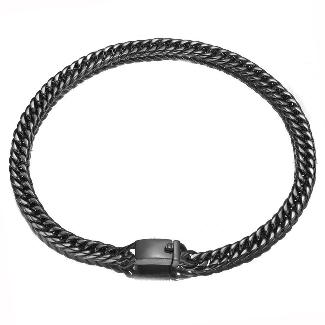 Heavy Polished 13mm/16mm Wide Black Color Curb Chain 316L Stainless Steel Cuban Link Necklace for Christmas Gift