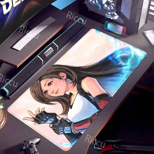 Imagen 1 del producto Alfombrilla de ratón de juego para chica Sexy, antideslizante y resistente al desgaste, adecuada para computadoras portátiles de escritorio, FINAL FANTASY VII Tifa Lockhart, superventas