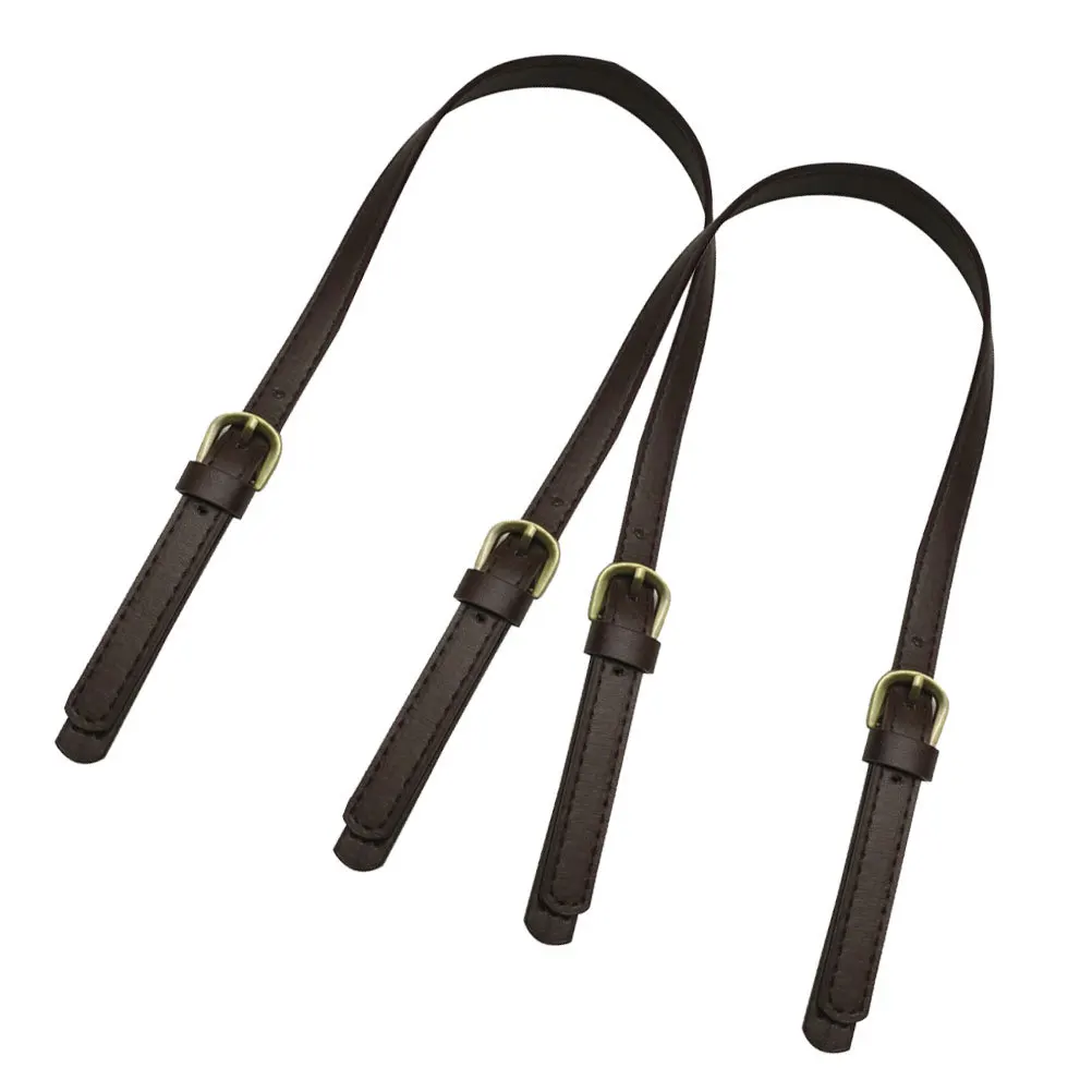 2Pcs Synthetic Shoulder Strap Adjustable Handbag Belt Tote Bag Replacement Long-Lasting Deep Coffee DIY Pouch Accessory
