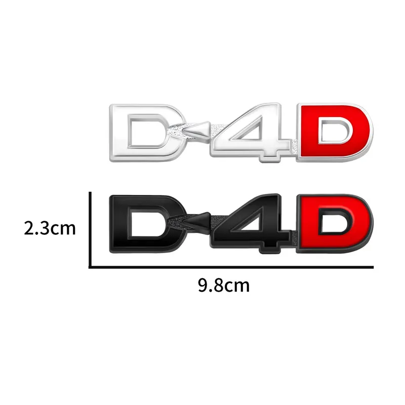 Car Metal Sticker D4D Logo Emblem For Toyota Prius Corolla Verso Prado Camry Highlander Yaris Car Side Sticker Rear Trunk Decor