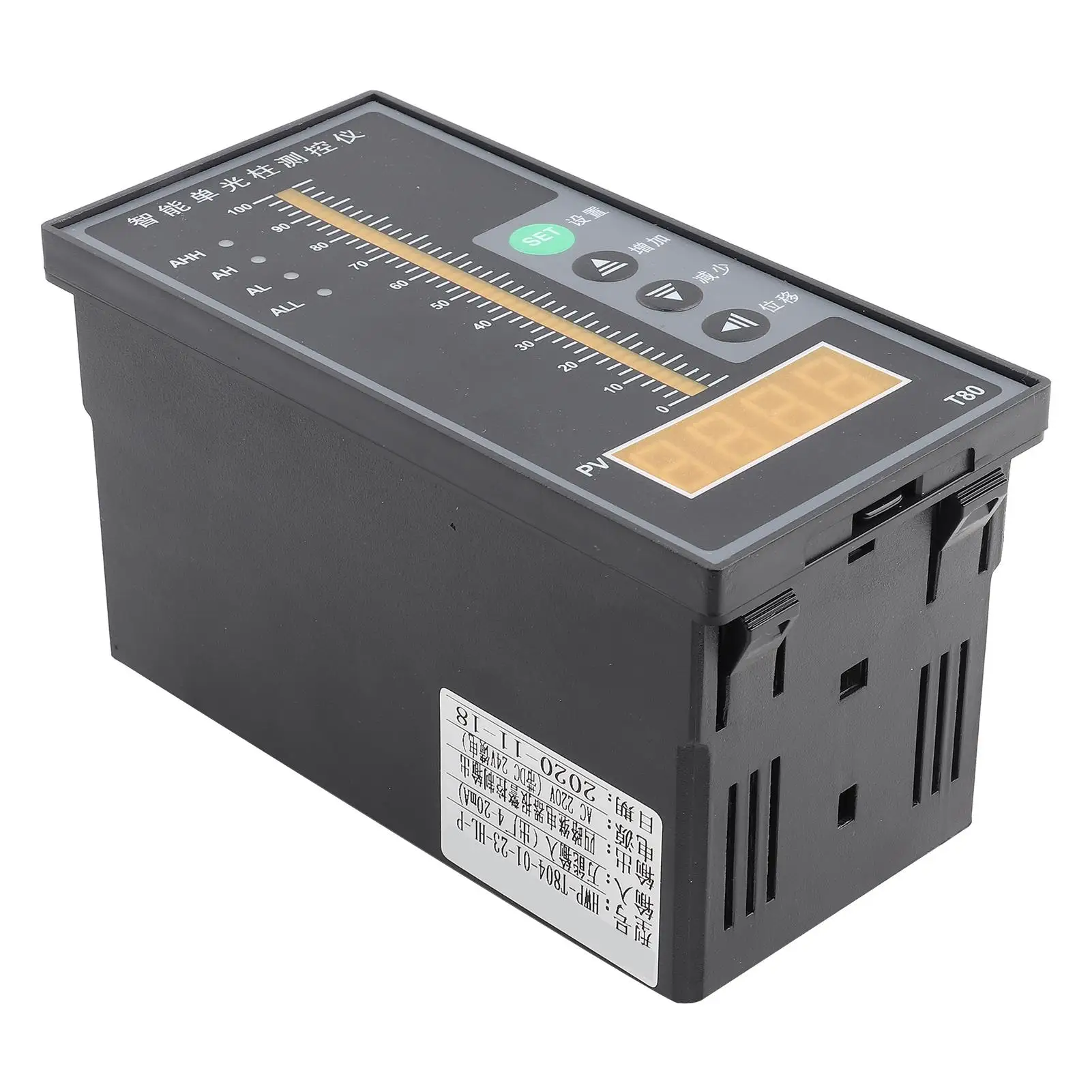 AC220V T80 Intelligent Pressure Controller with Light Display, 4-20mA Liquid Level Transmitter for Water, Oil & Sewage