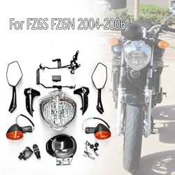 Fit for YAMAHA 2004 - 2006 FZ6 FZ6S FZ6N Fazer Motorcycle Headlight Set Head Light Assembly Turn Signal Mirror FZ6 600 2005