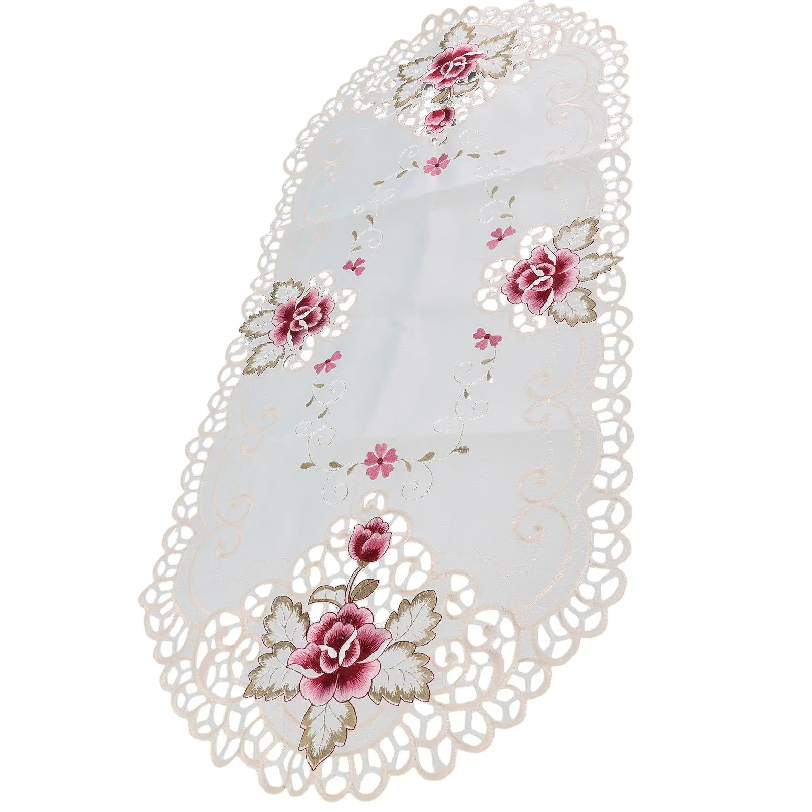 Beautifully Embroidered Oval Lace Tablecloth Enhance Your Home Decor for Date Nights Celebrations and Family Reunions