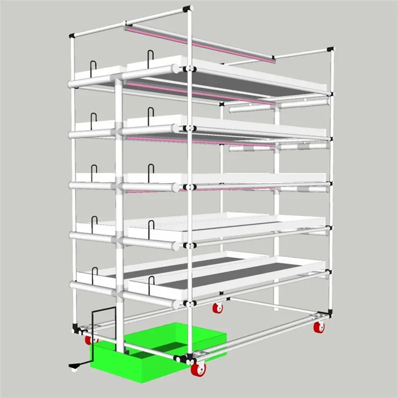 2x1.5x1.2M Vertical Hydroponics Rack System Agricultural Planting Kit with Pump and Seed Germinator for Vegetables