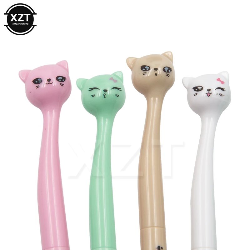 

0.5mm Kawaii Plastic Ink Creative Gel Pen Cartoon Cat Neutral Pens For School Writing Office Supplies Pen Cute Korean Stationery