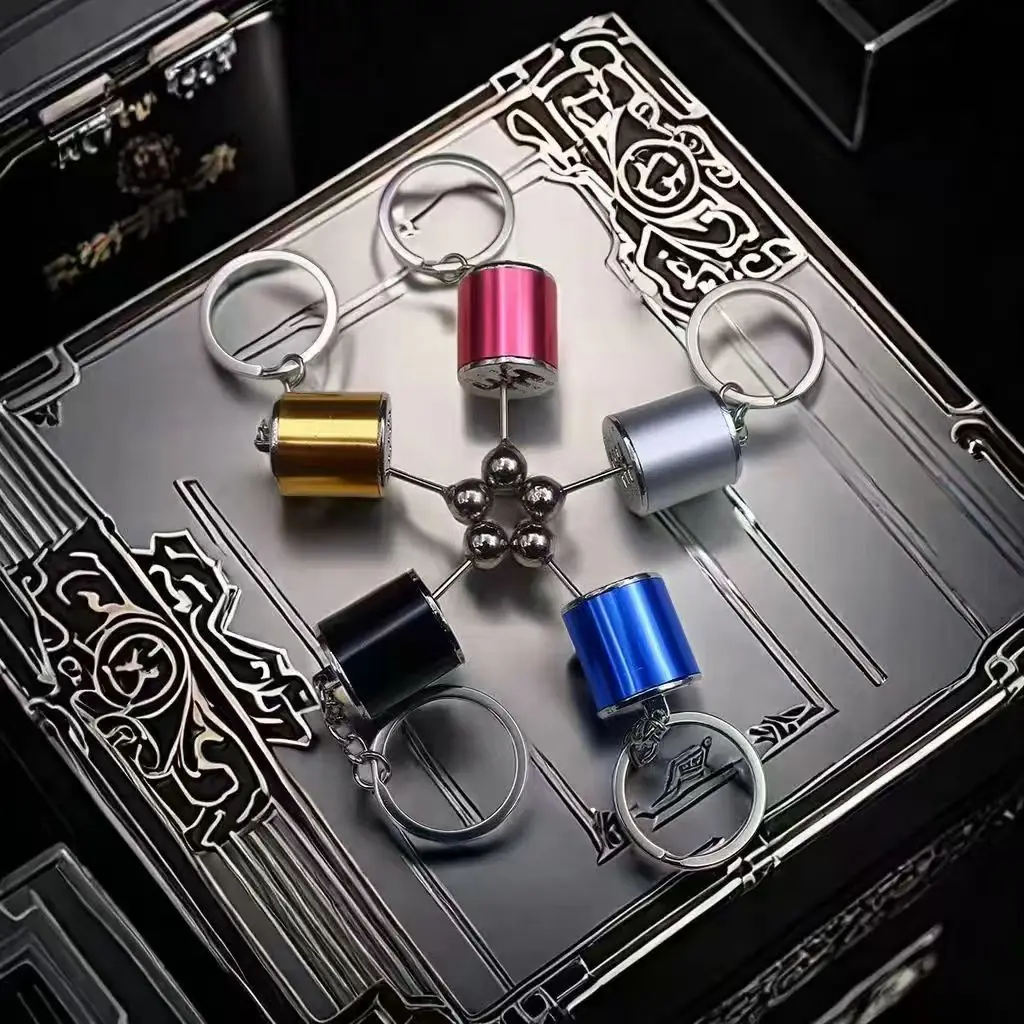 Gantungan kunci simulasi gigi transmisi manual mini, gadget dekompresi kreatif, liontin kunci personalisasi.