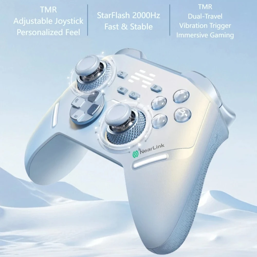 

BEITONG KP40 Pro Wireless Bluetooth Gamepad – 2000Hz Polling Rate, Adjustable Hall Joysticks, Vibration Controller for PC Switch