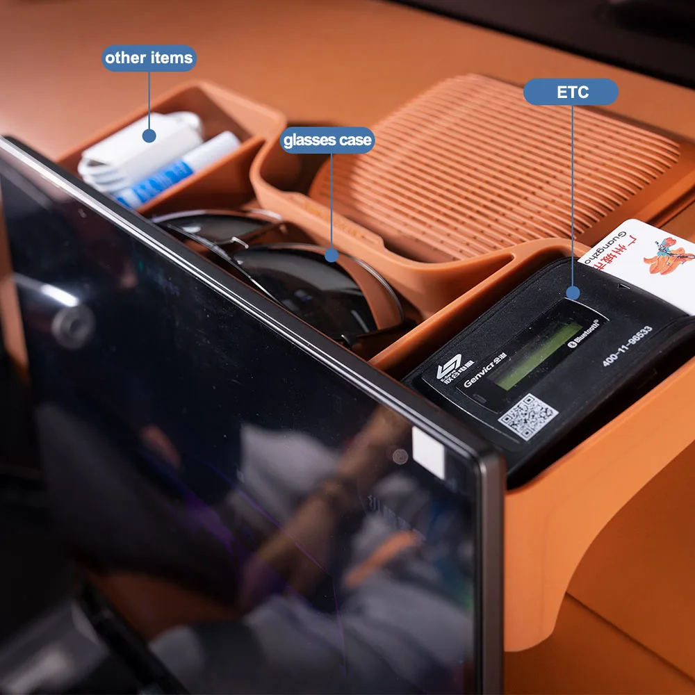 

Storage Box Behind The Central Control Screen For Chery Jetour G700 2025 2026 Car Modification Accessories Silicone Storage Box