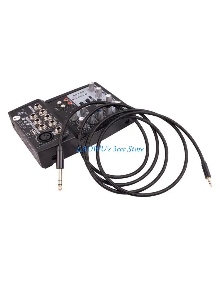 

Y8AD Bidirectional Cable Flexible Cable 3.5mm to 6.35mm Male Male Cable Nylon & Metal Cable for Music Recording & Playbacks
