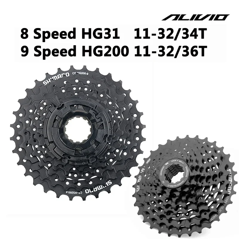 ALIVIO CS-HG31-8 8 Speed Cassette MTB Flywheel HG200 9S Sprocket 11-32/34/36T Freewheel for HG K7 Mountain Bicycle Part