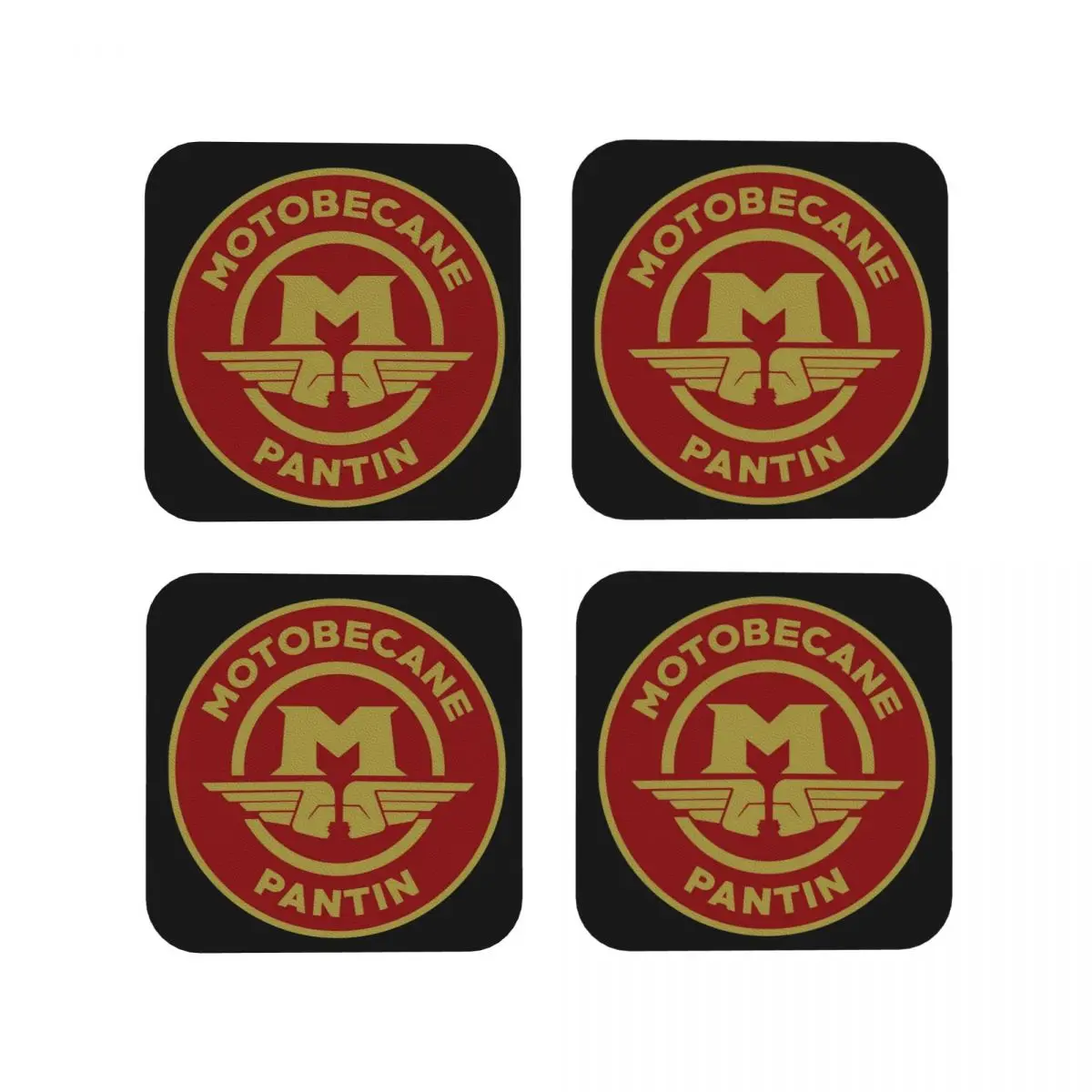 Motobecane Classic Motorcycle Pantin Coasters Kitchen Placemats Insulation Cup Coffee Mats For Home Tableware Pads Set of 4