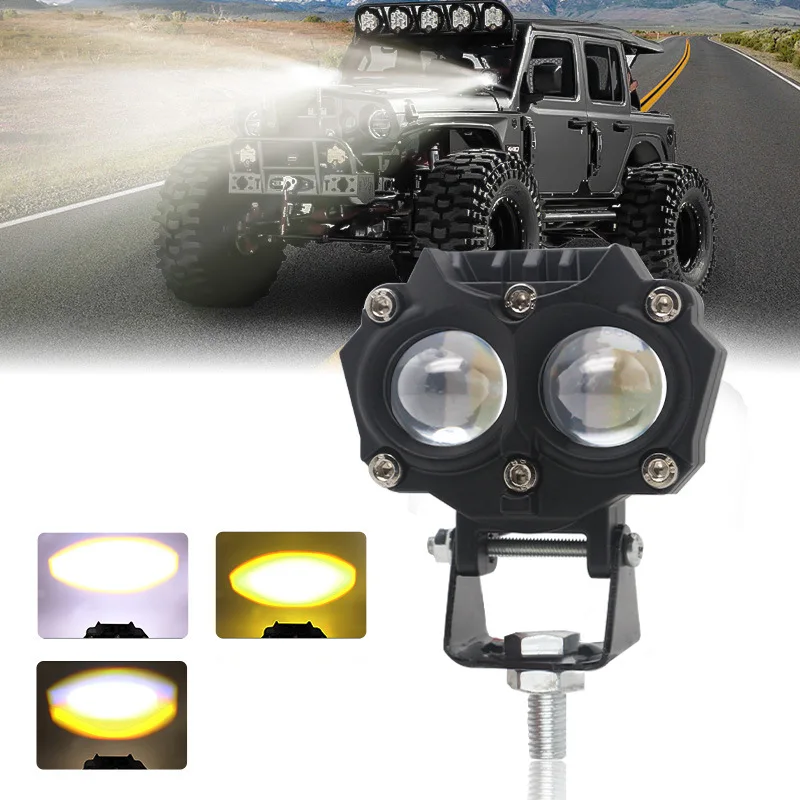 TCYATO  Motorcycle modification headlight owl diamond shaped spotlight highlights