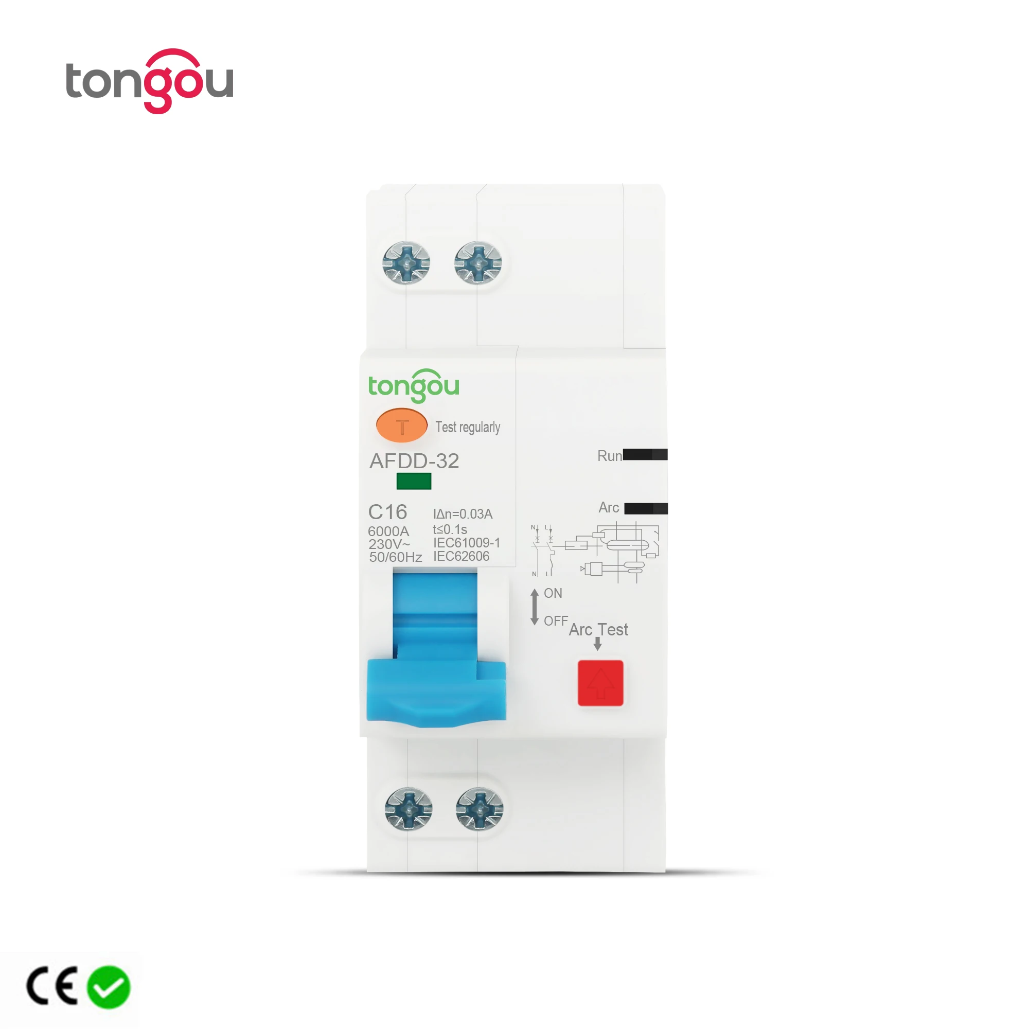 AFCI Arc Fault Circuit Interrupter AFDD Arc fault Detection Device Fire Prevention Unit by Arc Monitoring TOWAFDD-63