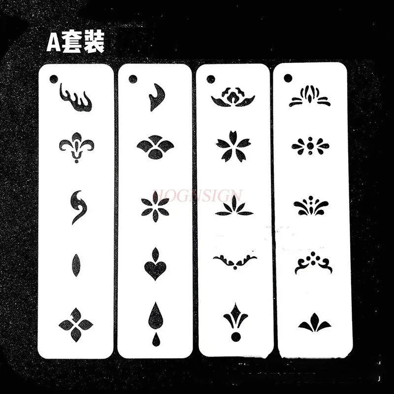 

4PCS Children's color painting template hollow tool water-soluble color painting pigment reusable washable stage makeup