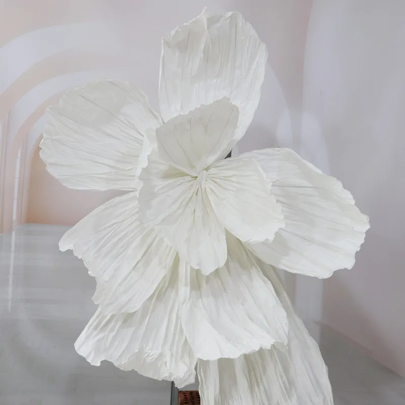 Flor de papel grande hecha a mano, Iris, decoración de salón de bodas, fondo, guía de carretera, flores artificiales florales, decoración de escenario para eventos y fiestas