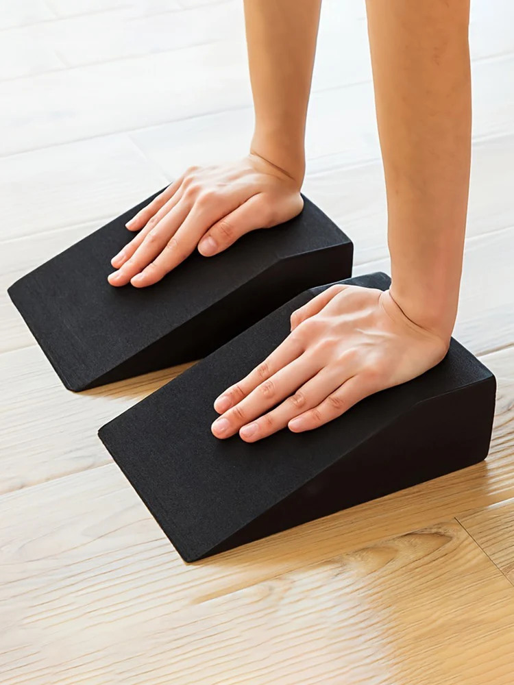 2 قطعة كتل إسفين اليوغا القرفصاء إسفين كتلة متعددة الوظائف اليوغا تمتد مائل مجلس عدم الانزلاق العجل نقالة إيفا للمنزل الصالة الرياضية #6