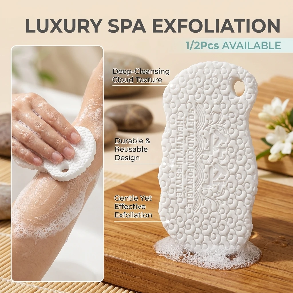 1/2Pcs 3D Magic Children Bath Sponge Body Exfoliating Dead Skin Sponge Massager Cleaning Shower Brushes Peeling Sponge Artifact