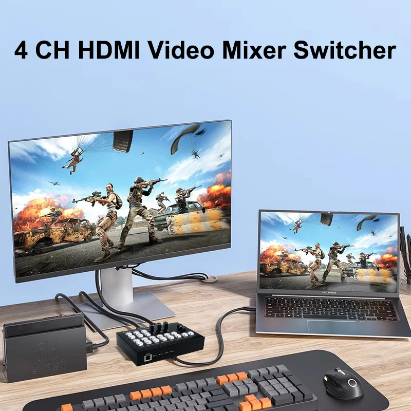 1080p 4 قناة HDMI محول الفيديو محطة البث الإنتاج المباشر لكاميرا تسجيل التقاط الفيديو OBS البث المباشر #1