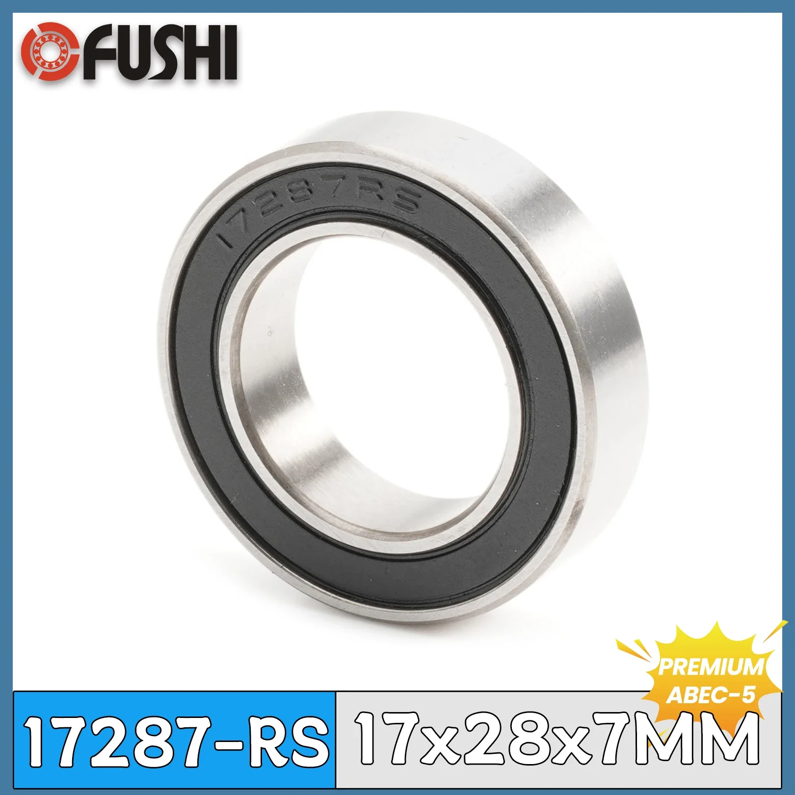 17287RS Hybrid Ceramic Bearing 17*28*7 mm ABEC-5 1PC Bicycle Bottom Brackets & Spares 17287 RS 2RS Si3N4 Ball Bearings 17287-2RS