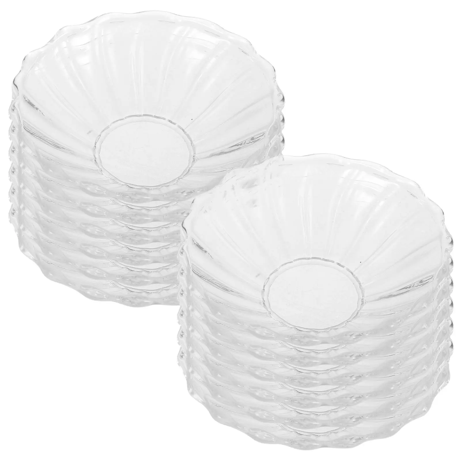 

12 Pcs Drop Protector Holder Plate Candlestick Window Holders Glass Votive