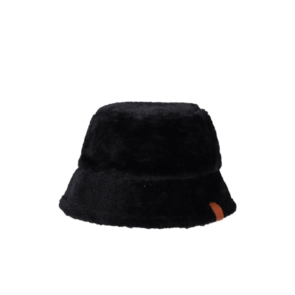 

Windproof Wool Bucket Hat Korean Style Imitation Fur Women's Plush Hat Ear Protection Solid Color Warm Fisherman Hat Outdoor