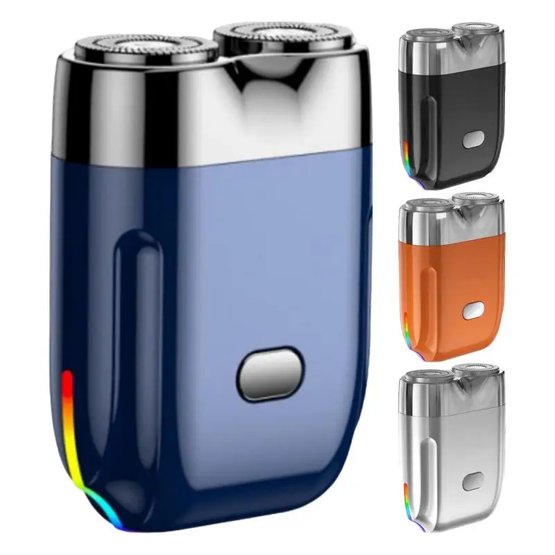 Barbeador elétrico masculino, sem danos à pele, rosto, barba, lâminas de viagem, mini barba, aparador de pelos corporais, lâminas de bolso