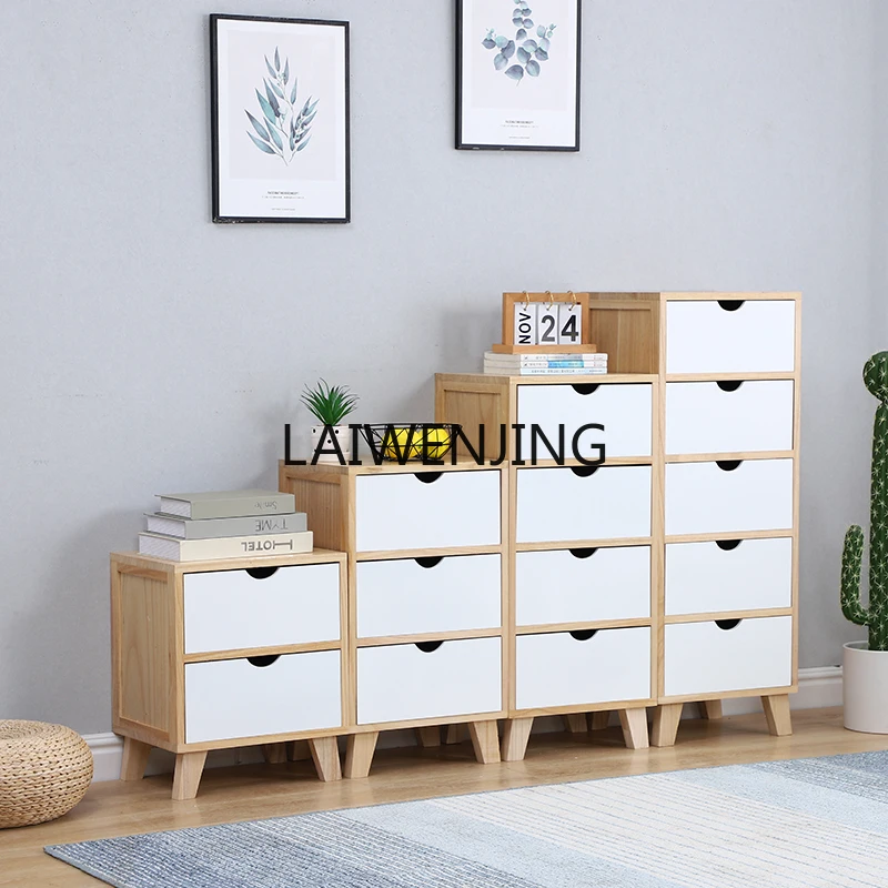 

SGF Nordic solid wood bedside table, simple drawer cabinet, multi-layer chest cabinet, simple and modern