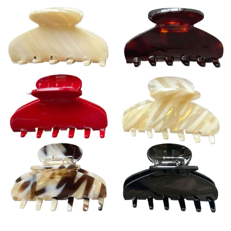 8cm Haarklammer für Frauen und Mädchen, Stylische Acetat-Haarspange, Modische Mehrfarbige Haaraccessoires für Pferdeschwänze und Hochsteckfrisuren, Neue Haarnadel 2026