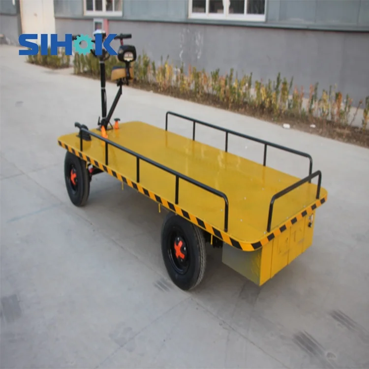 Flexible Operation 4 Wheel Large Load Capacity Carrying Goods Electric Trolley Carts for Farm Shopping Mall Workshop