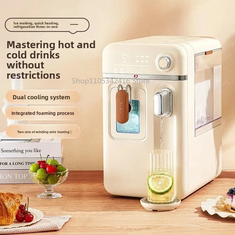 Mini Fast Ice Maker, All-in-One Household Countertop Ice Cube & Drinking Water Machine for Home Use