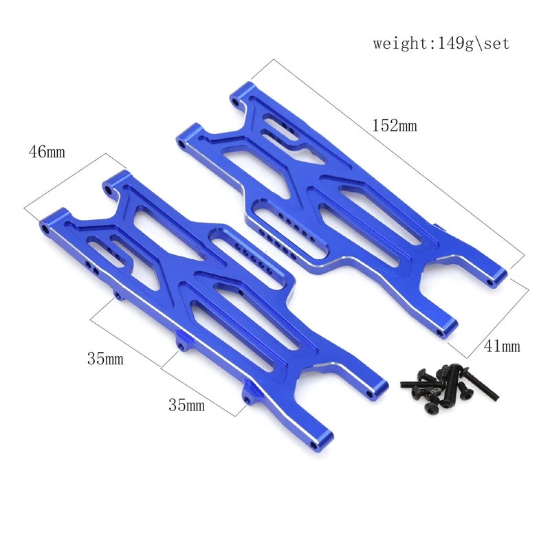 Metal Rear Suspension Arms Swing Arm ARA330710 For Arrma 1/10 KRATON 4X4 4S V2 BLX RC Car Upgrade Parts