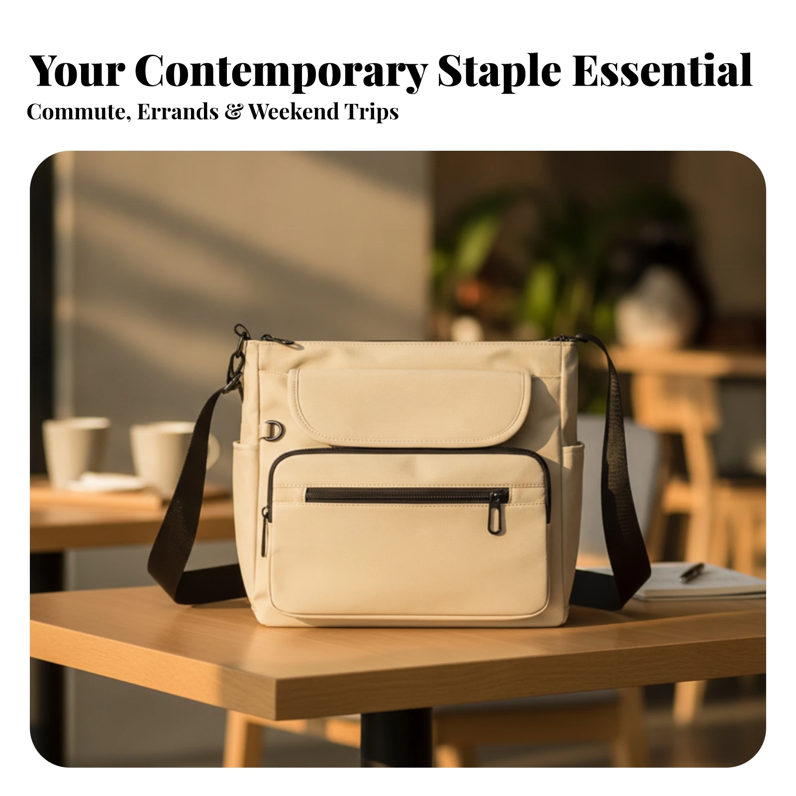 Nylon Shoulder Bag Roomy Nylon Crossbody Bag Purse Long-Lasting Handsunrestricted for Travelers, Everyday Carry, Travel