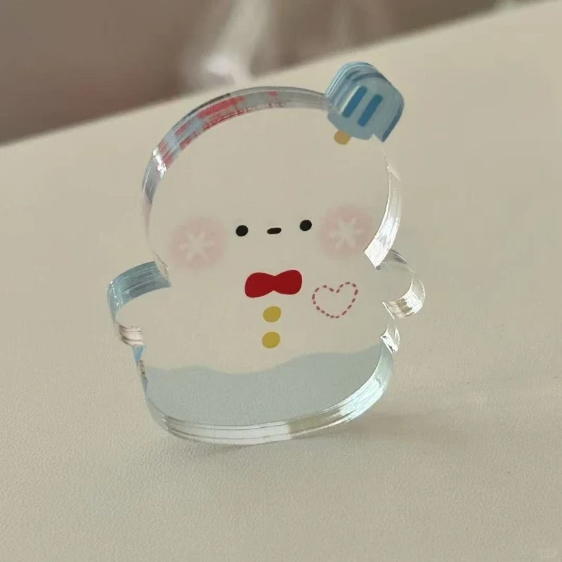 

LTT Cute Li Shen Snowman Creative Acrylic Thickened Mahjong Standing Brand Ornament