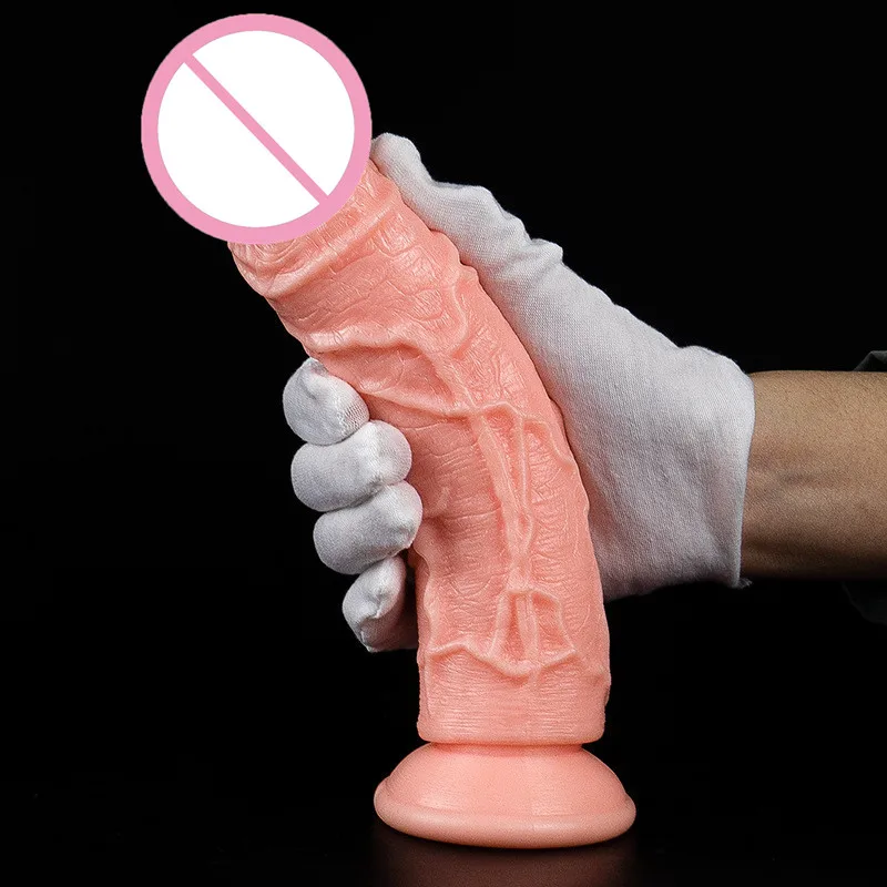 Skin Color Soft Silicone Realistic Dildo With Powerful Suction Cup Female Masturbator G Spot Stimulate Toys For Woman XXS-L 2#