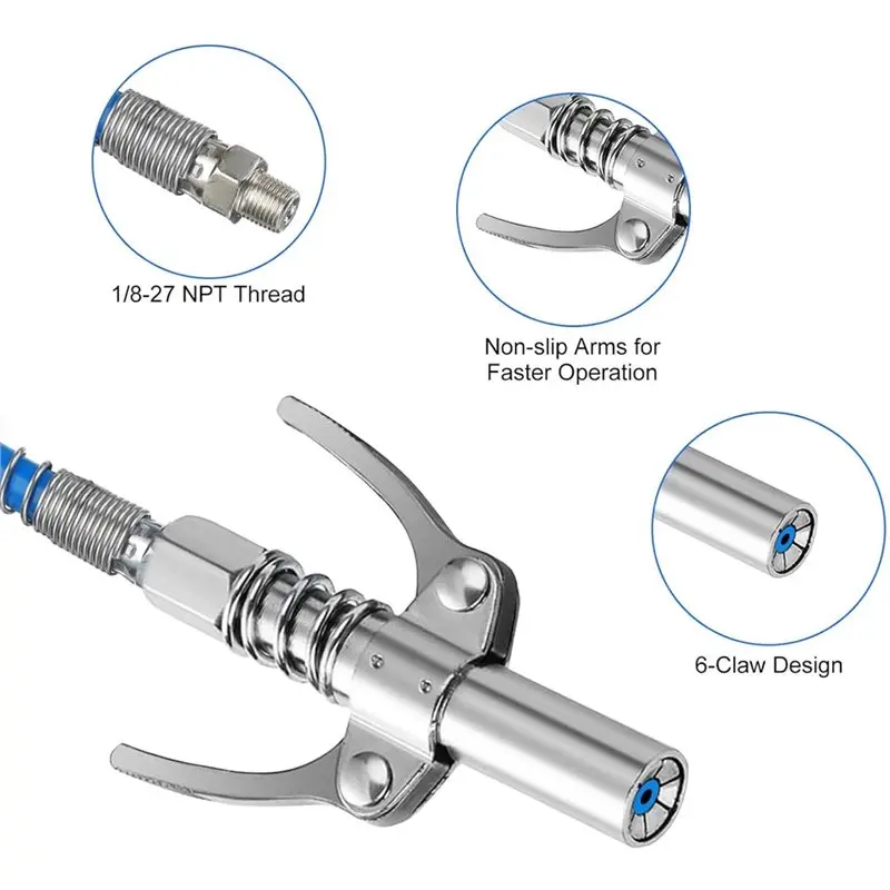 ABRE-للسيارات للجرار طقم تزييت صناعي 12 قطعة نصائح الشحوم توصيل سريع مقرنة خرطوم مرن