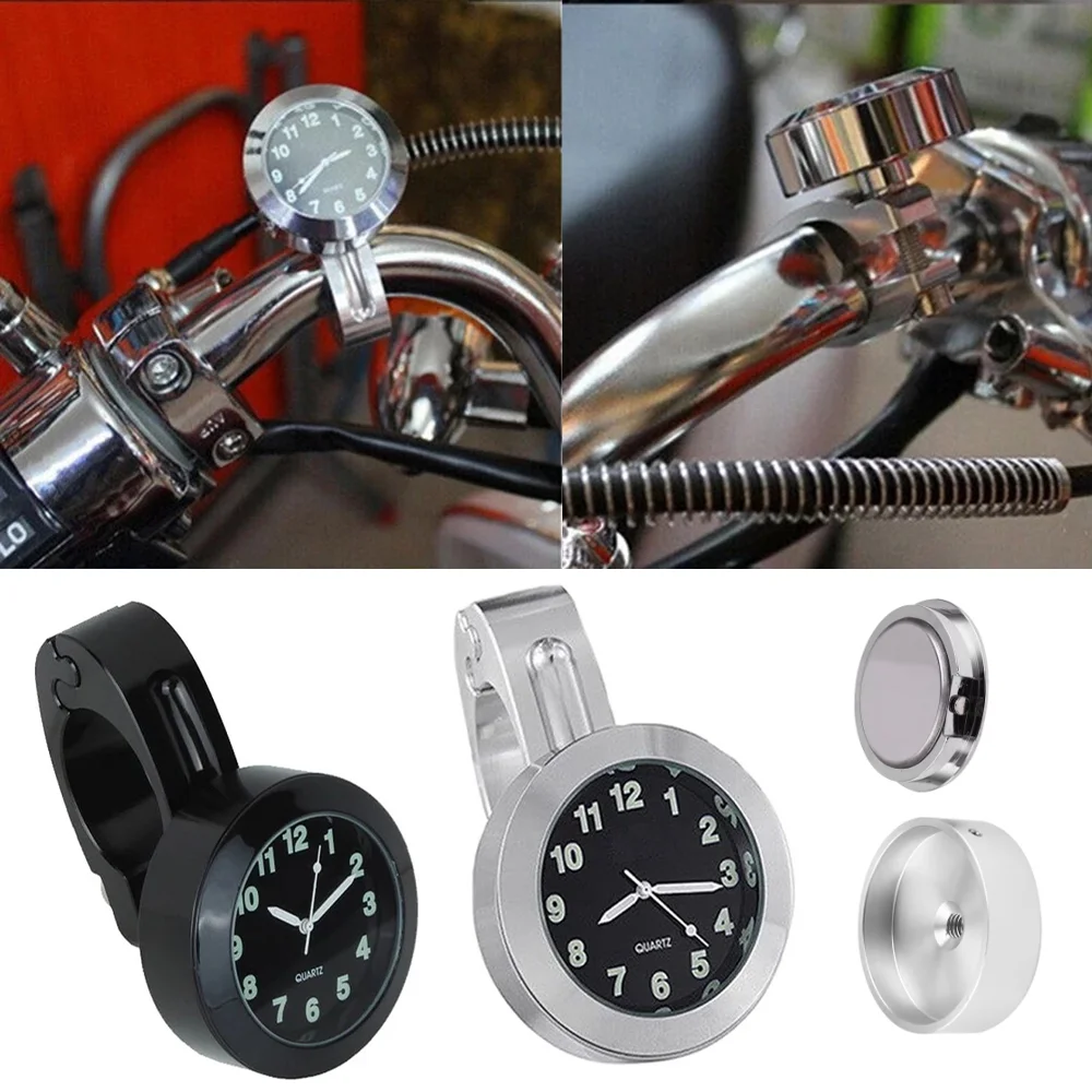 

Universal Motorcycle Bike Handlebar Clock Aluminum Alloy Night Vision Waterproof Shockproof Buckle Watch Motorcycle Accessories