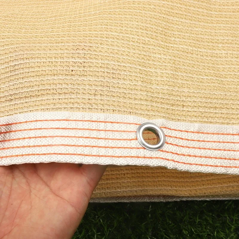 Beige Featherlight Breathable Sunscreen Fabric for Outdoor Wedding Venue Backyard Tea Party Open-air Market Street-side Stall