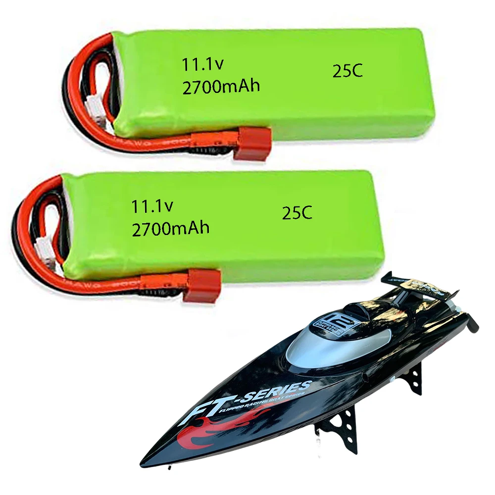 

FT012 3S 11.1V 2700mAh Lipo Battery T-Plug Replacement Parts Accessories for Feilun FT012 Remote Control Brushless Racing Boat