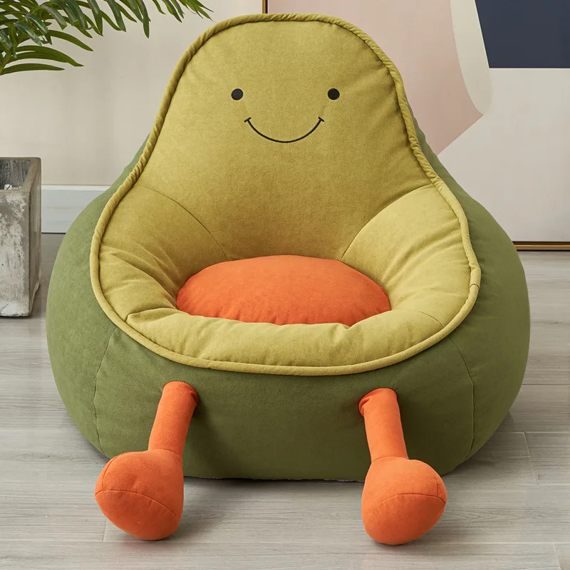 

Cartoon avocado lazy sofa household living room leisure chair cute children reading sofa balcony single seat