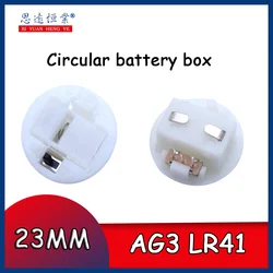 Small round button battery case 23mm diameter AG3 Battery case LR41 4.5V electronic plastic case