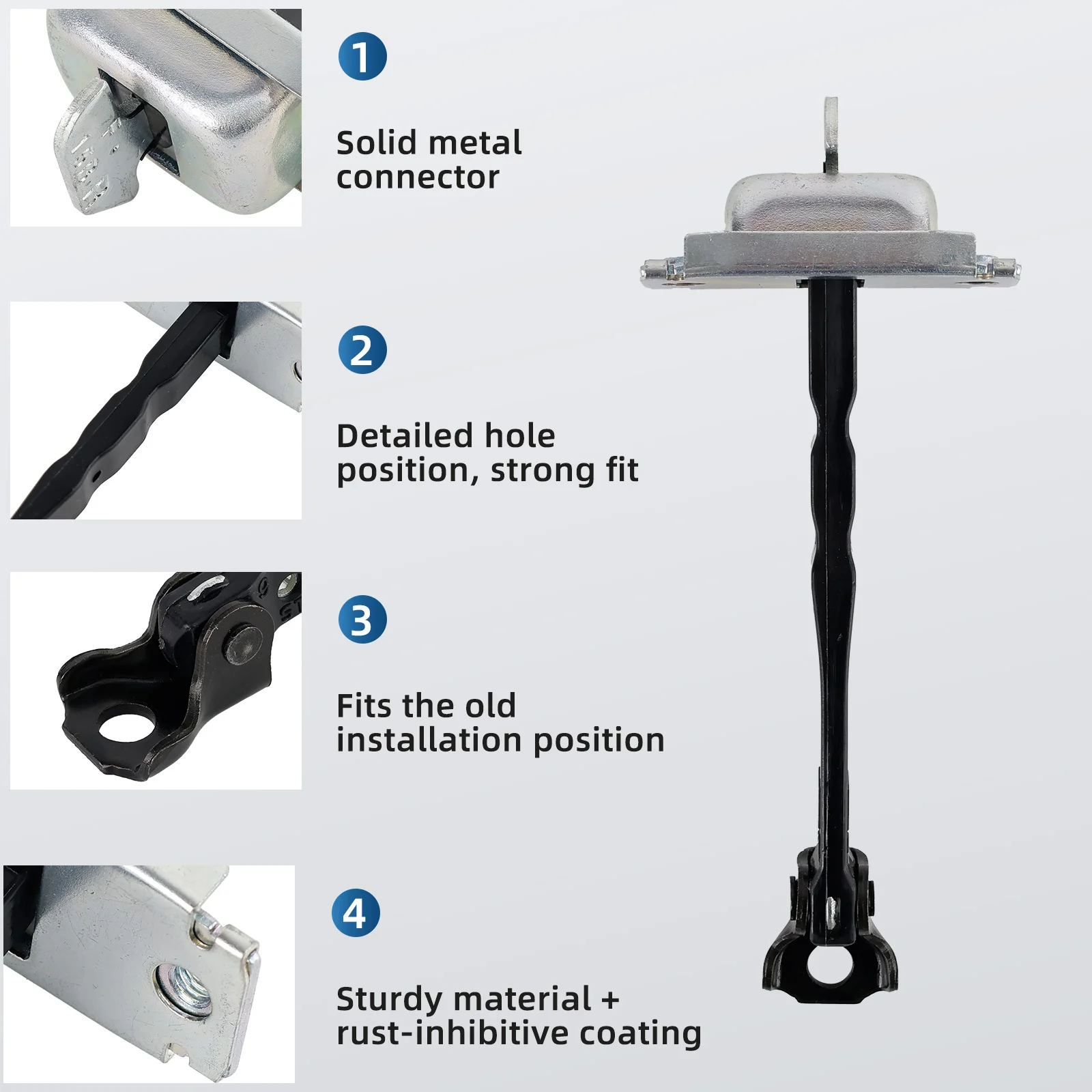 Car Front/Rear Left Right Door Check Strap Stopper Limiter For Toyota Corolla 2019 2020 2021 2022 68610-02340,  68630-02340 view 5