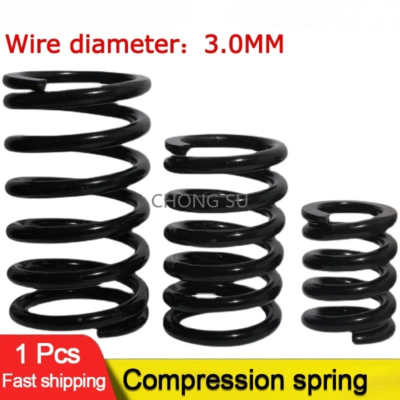 

Flashsale 65MN Strong Spring Steel Pressure Compression Spring Shock Absorption Return Spring, Diameter 3.0 mm, Od：16-35 mm