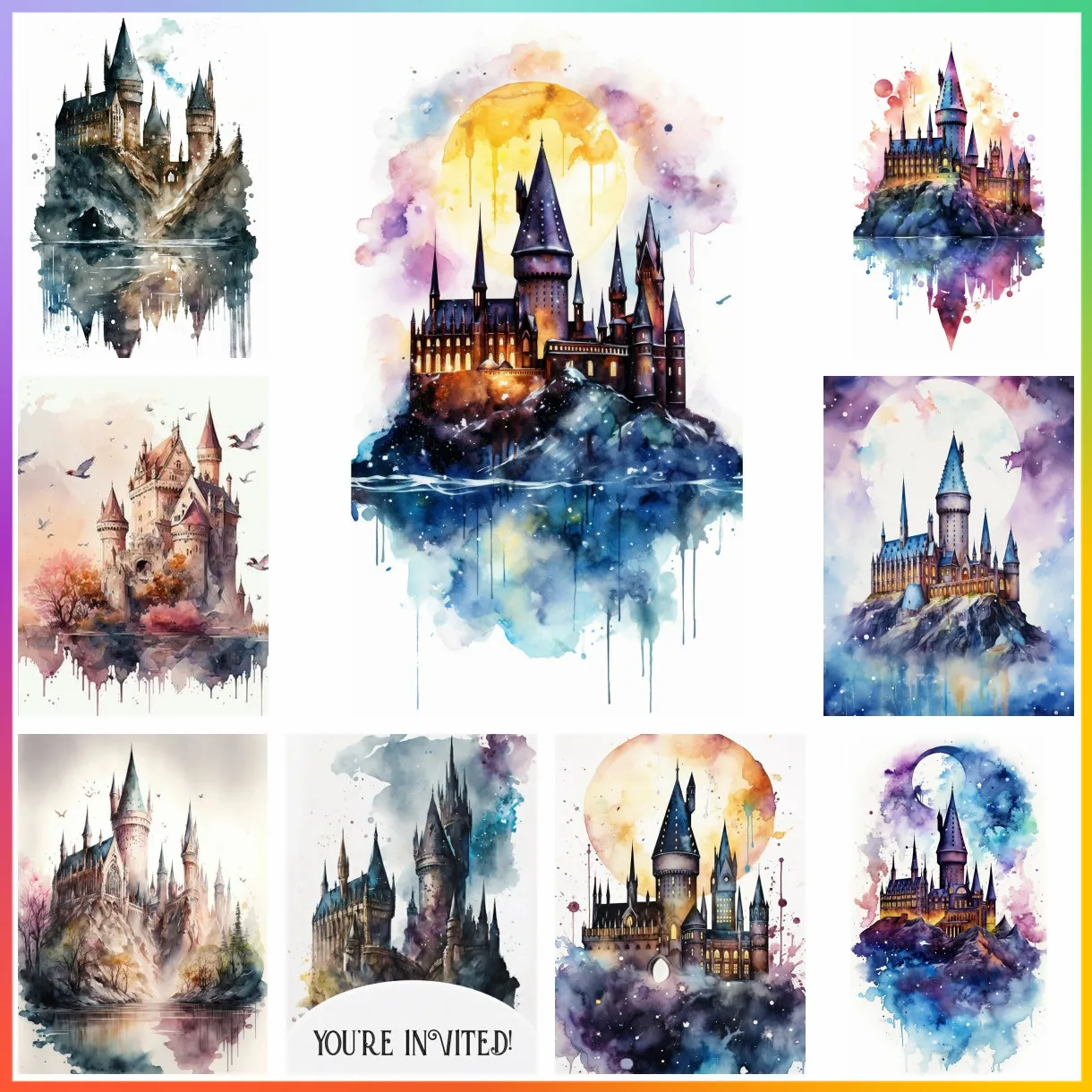 Harry Potter Offers Hogwarts School Kit Artificial Cross Drawing Pictures Diamond Painting Stitch 5d Mosaic Art Arrivals Large