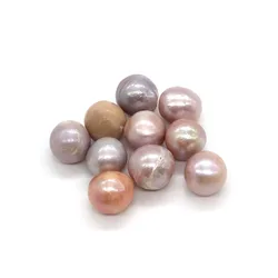 12-13mm Natural Freshwater Pearls Edison Non Porous Round Baroque Pearl Loose Pearl Jewelry Making Necklace Earrings Accessories