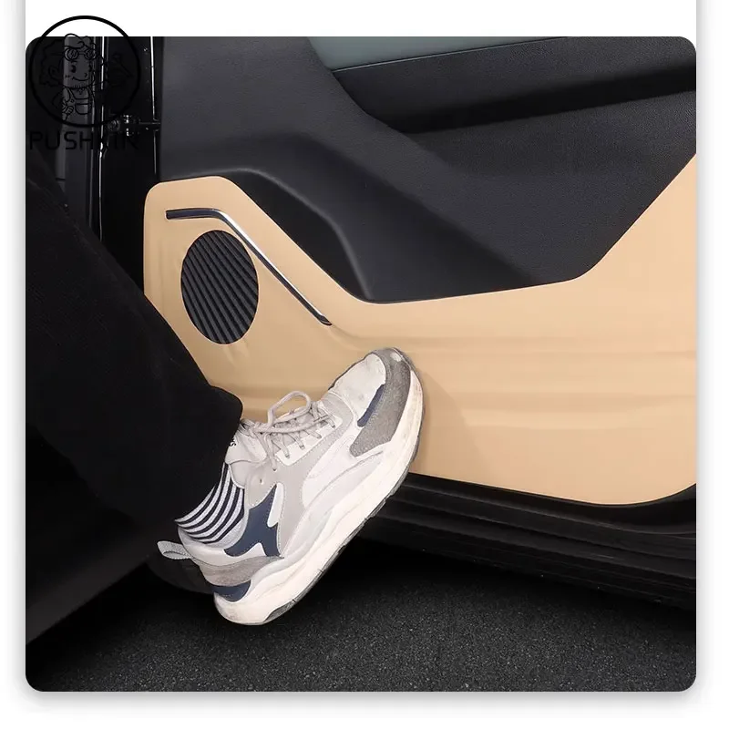 Car Door Anti Kick Pad Leather Protection Film For Geely Okavango L 2023 2024 Protector Stickers Trim Car Accessories