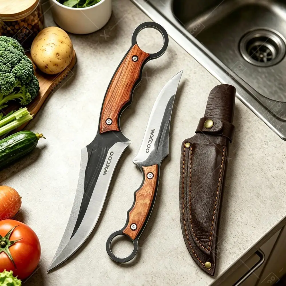 WXCOOK Kitchen Knife Hand-Forged Stainless Steel Cleaver BBQ Knife Boning Fruit Paring Knife Cooking Kitchen Accessories